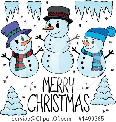 Royalty-Free (RF) Snowman Clipart Illustration by visekart - Stock Sample #1499365