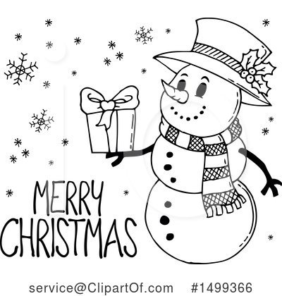 Royalty-Free (RF) Snowman Clipart Illustration by visekart - Stock Sample #1499366