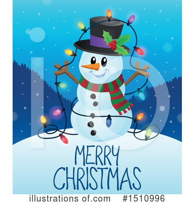Royalty-Free (RF) Snowman Clipart Illustration by visekart - Stock Sample #1510996