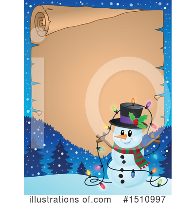 Royalty-Free (RF) Snowman Clipart Illustration by visekart - Stock Sample #1510997