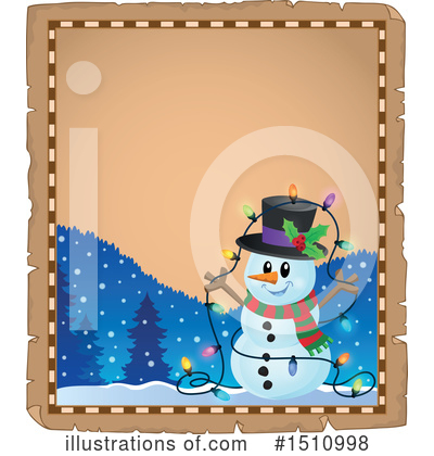 Royalty-Free (RF) Snowman Clipart Illustration by visekart - Stock Sample #1510998