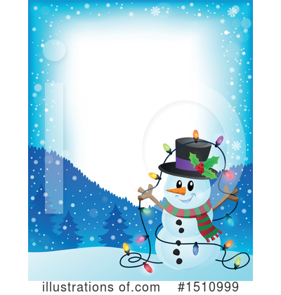 Royalty-Free (RF) Snowman Clipart Illustration by visekart - Stock Sample #1510999