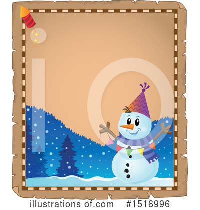 Royalty-Free (RF) Snowman Clipart Illustration by visekart - Stock Sample #1516996