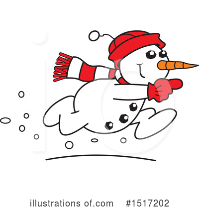 Royalty-Free (RF) Snowman Clipart Illustration by Johnny Sajem - Stock Sample #1517202