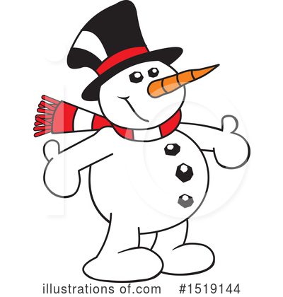 Royalty-Free (RF) Snowman Clipart Illustration by Johnny Sajem - Stock Sample #1519144
