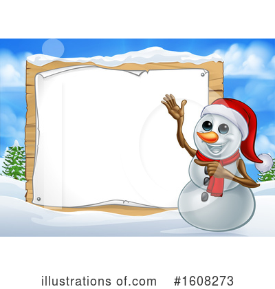 Royalty-Free (RF) Snowman Clipart Illustration by AtStockIllustration - Stock Sample #1608273