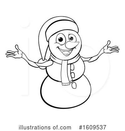 Royalty-Free (RF) Snowman Clipart Illustration by AtStockIllustration - Stock Sample #1609537