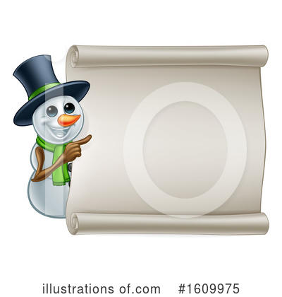 Royalty-Free (RF) Snowman Clipart Illustration by AtStockIllustration - Stock Sample #1609975