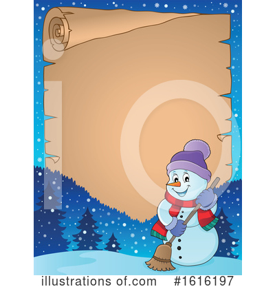 Royalty-Free (RF) Snowman Clipart Illustration by visekart - Stock Sample #1616197
