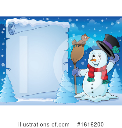 Royalty-Free (RF) Snowman Clipart Illustration by visekart - Stock Sample #1616200