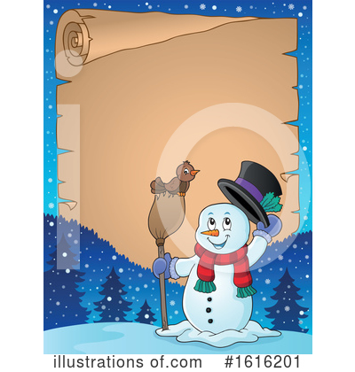 Royalty-Free (RF) Snowman Clipart Illustration by visekart - Stock Sample #1616201
