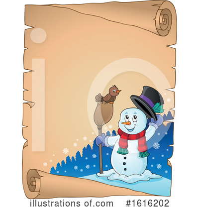 Royalty-Free (RF) Snowman Clipart Illustration by visekart - Stock Sample #1616202