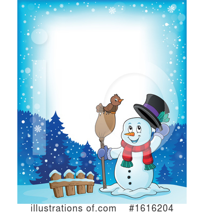 Royalty-Free (RF) Snowman Clipart Illustration by visekart - Stock Sample #1616204