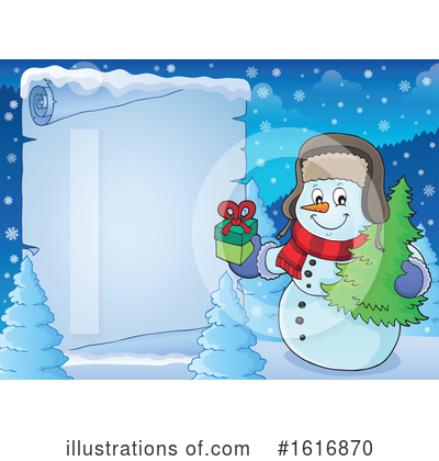 Royalty-Free (RF) Snowman Clipart Illustration by visekart - Stock Sample #1616870