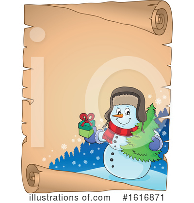 Royalty-Free (RF) Snowman Clipart Illustration by visekart - Stock Sample #1616871