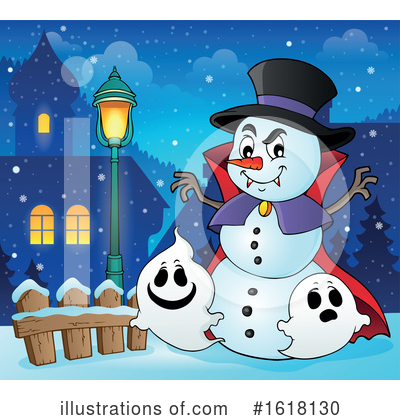 Royalty-Free (RF) Snowman Clipart Illustration by visekart - Stock Sample #1618130
