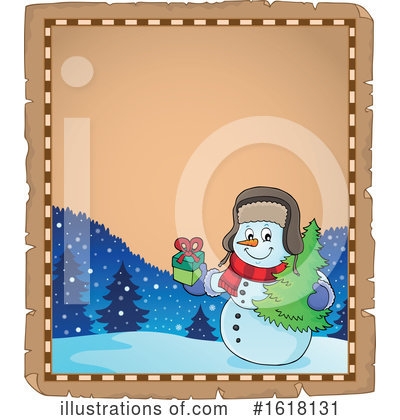 Royalty-Free (RF) Snowman Clipart Illustration by visekart - Stock Sample #1618131