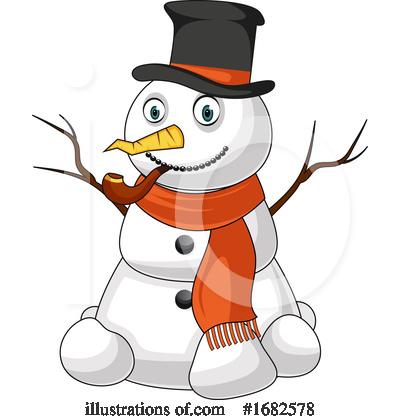 Royalty-Free (RF) Snowman Clipart Illustration by Morphart Creations - Stock Sample #1682578