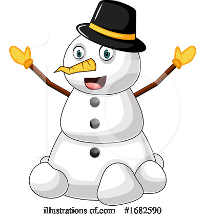 Royalty-Free (RF) Snowman Clipart Illustration by Morphart Creations - Stock Sample #1682590