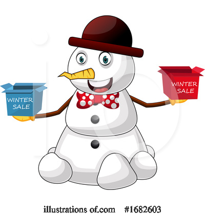 Royalty-Free (RF) Snowman Clipart Illustration by Morphart Creations - Stock Sample #1682603