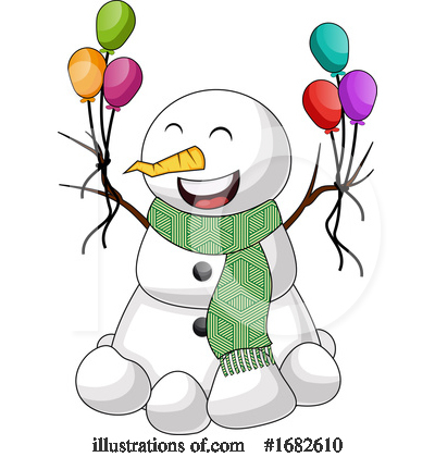 Royalty-Free (RF) Snowman Clipart Illustration by Morphart Creations - Stock Sample #1682610
