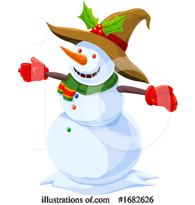 Royalty-Free (RF) Snowman Clipart Illustration by Morphart Creations - Stock Sample #1682626