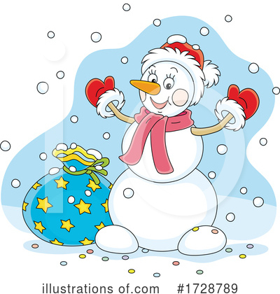 Royalty-Free (RF) Snowman Clipart Illustration by Alex Bannykh - Stock Sample #1728789