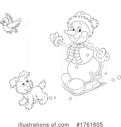 Royalty-Free (RF) Snowman Clipart Illustration by Alex Bannykh - Stock Sample #1761605