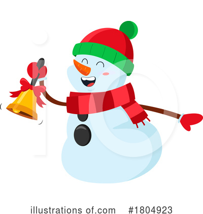 Royalty-Free (RF) Snowman Clipart Illustration by Hit Toon - Stock Sample #1804923