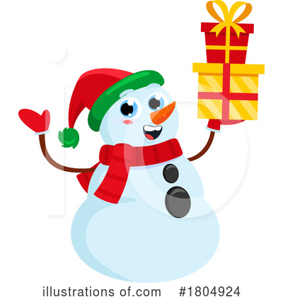 Royalty-Free (RF) Snowman Clipart Illustration by Hit Toon - Stock Sample #1804924
