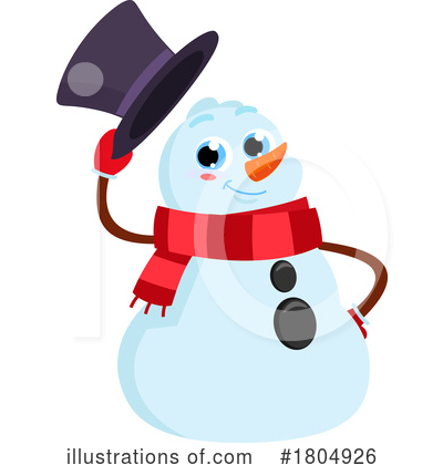 Royalty-Free (RF) Snowman Clipart Illustration by Hit Toon - Stock Sample #1804926