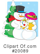 Snowman Clipart #20089 by Maria Bell