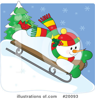 Royalty-Free (RF) Snowman Clipart Illustration by Maria Bell - Stock Sample #20093