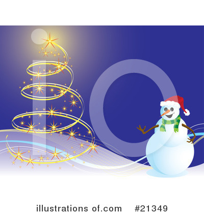 Royalty-Free (RF) Snowman Clipart Illustration by Paulo Resende - Stock Sample #21349