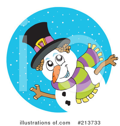 Royalty-Free (RF) Snowman Clipart Illustration by visekart - Stock Sample #213733