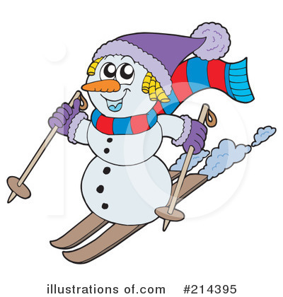 Royalty-Free (RF) Snowman Clipart Illustration by visekart - Stock Sample #214395