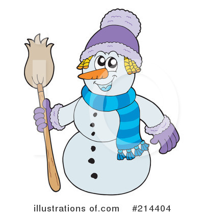 Royalty-Free (RF) Snowman Clipart Illustration by visekart - Stock Sample #214404