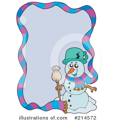 Royalty-Free (RF) Snowman Clipart Illustration by visekart - Stock Sample #214572