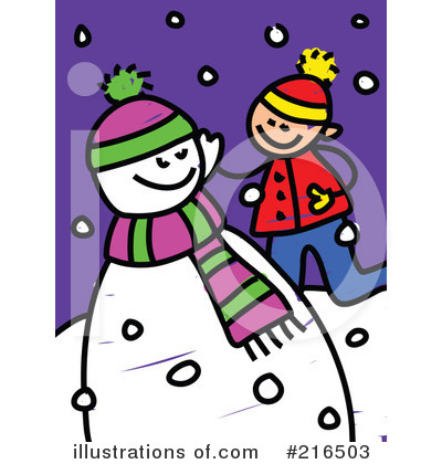Royalty-Free (RF) Snowman Clipart Illustration by Prawny - Stock Sample #216503