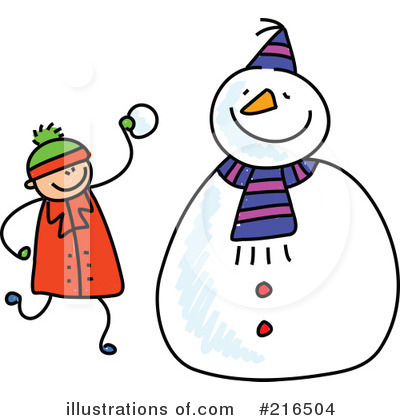 Royalty-Free (RF) Snowman Clipart Illustration by Prawny - Stock Sample #216504