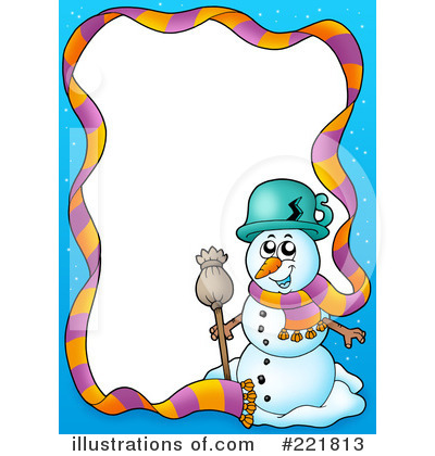 Royalty-Free (RF) Snowman Clipart Illustration by visekart - Stock Sample #221813