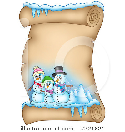 Royalty-Free (RF) Snowman Clipart Illustration by visekart - Stock Sample #221821