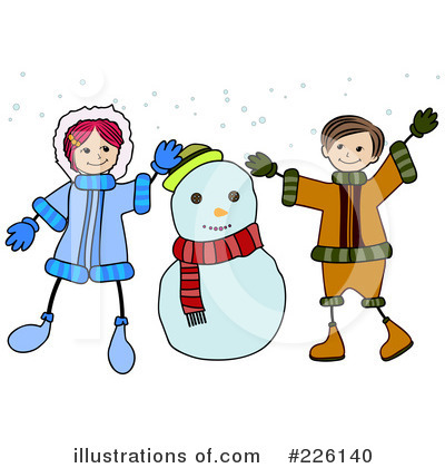 Royalty-Free (RF) Snowman Clipart Illustration by BNP Design Studio - Stock Sample #226140