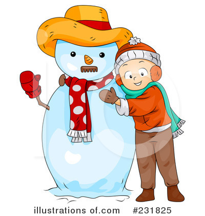 Royalty-Free (RF) Snowman Clipart Illustration by BNP Design Studio - Stock Sample #231825