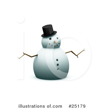 Royalty-Free (RF) Snowman Clipart Illustration by KJ Pargeter - Stock Sample #25179