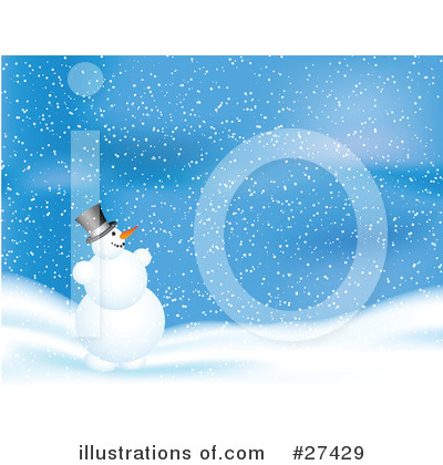 Royalty-Free (RF) Snowman Clipart Illustration by KJ Pargeter - Stock Sample #27429