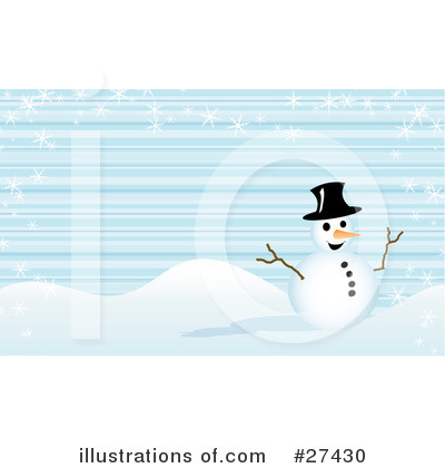 Royalty-Free (RF) Snowman Clipart Illustration by KJ Pargeter - Stock Sample #27430