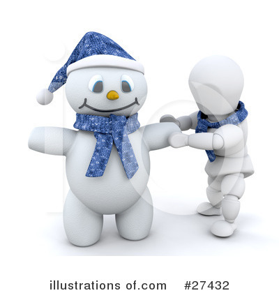 Royalty-Free (RF) Snowman Clipart Illustration by KJ Pargeter - Stock Sample #27432