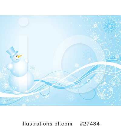Royalty-Free (RF) Snowman Clipart Illustration by KJ Pargeter - Stock Sample #27434