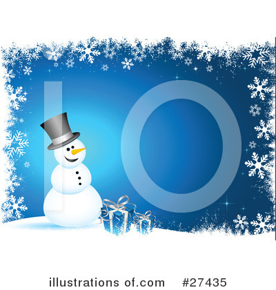 Royalty-Free (RF) Snowman Clipart Illustration by KJ Pargeter - Stock Sample #27435